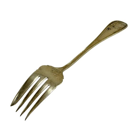 Antique Silver Cold Meat fork Greylock pattern circa 1910 by 1881 Wm Rogers - Picture 6 of 7